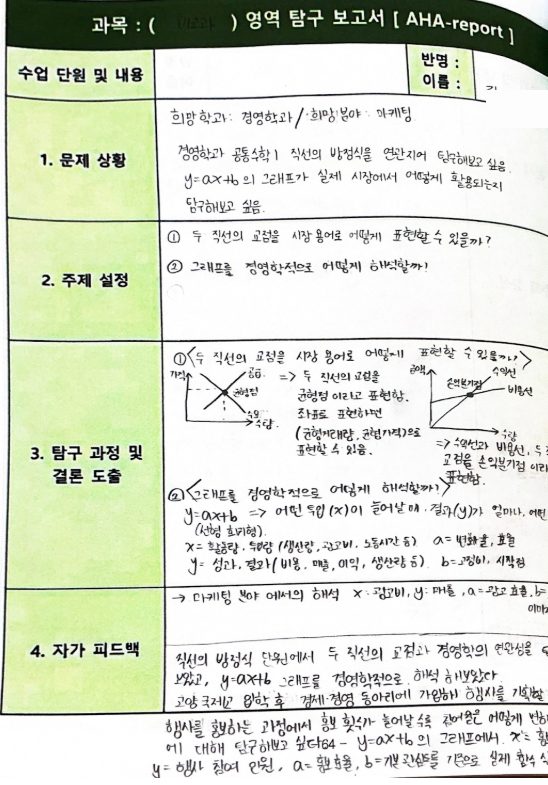 탐구보고서 산출물